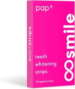 Teeth Whitening Strips - PAP+ - Professionele Tandenbleek Strips - Tanden Bleken - Wittere Tanden - Tand & Tandvlees Vriendelijk - Zonder Peroxide - Gemakkelijk & Overal Te Gebruiken - Pap Tanden Whitening Strips -Gillette Winkel 1008x1200