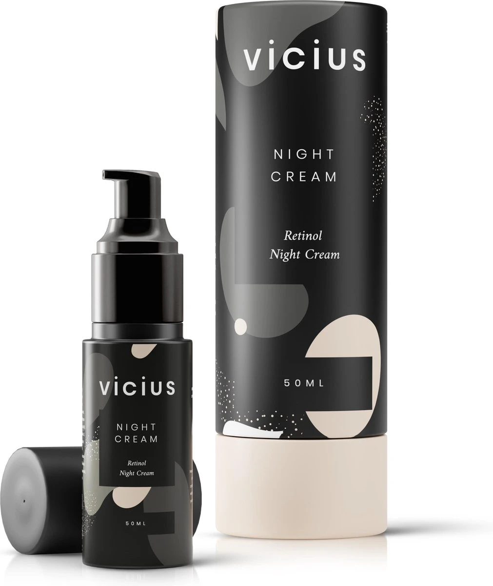 Vicius® - Nachtcrème Voor Vrouwen - Retinol - Anti Rimpel Crème - Hydraterende Gezichtscrème - 50ml 3 Vicius® - Nachtcrème Voor Vrouwen - Retinol - Anti Rimpel Crème - Hydraterende Gezichtscrème - 50ml