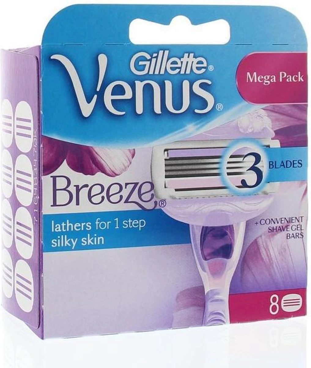 Gillette Venus ComfortGlide Breeze Scheermesjes Vrouwen - 8 Stuks 3 Gillette Venus ComfortGlide Breeze Scheermesjes Vrouwen - 8 Stuks