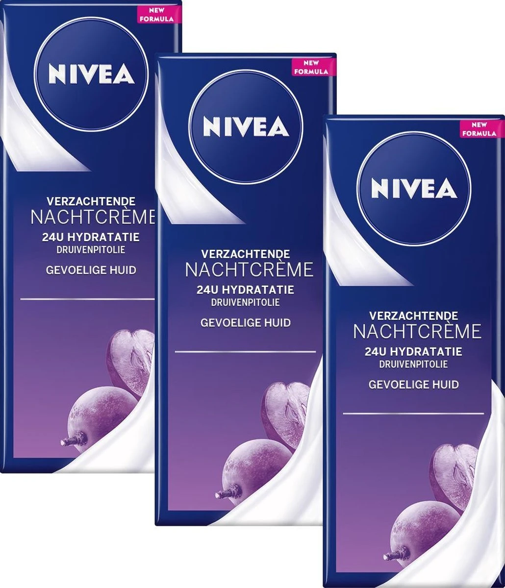 NIVEA Essentials Sensitive - 3 X 50 Ml - Nachtcrème 5 NIVEA Essentials Sensitive - 3 X 50 Ml - Nachtcrème - Afbeelding 3