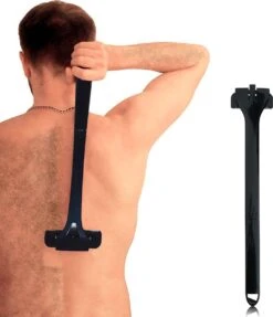 JUST23 Back Shaver - Rug Scheermes - Rughaar Verwijderaar - Rug Scheren - Inklapbaar - Incl. Schoonmaak Borstel