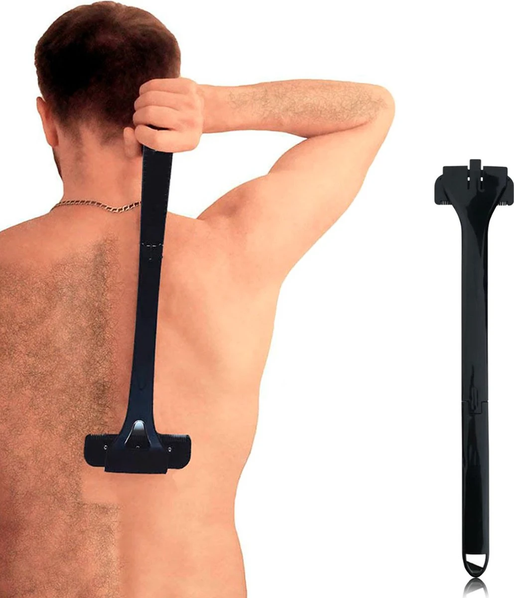 JUST23 Back Shaver - Rug Scheermes - Rughaar Verwijderaar - Rug Scheren - Inklapbaar - Incl. Schoonmaak Borstel 3 JUST23 Back Shaver - Rug Scheermes - Rughaar Verwijderaar - Rug Scheren - Inklapbaar - Incl. Schoonmaak Borstel