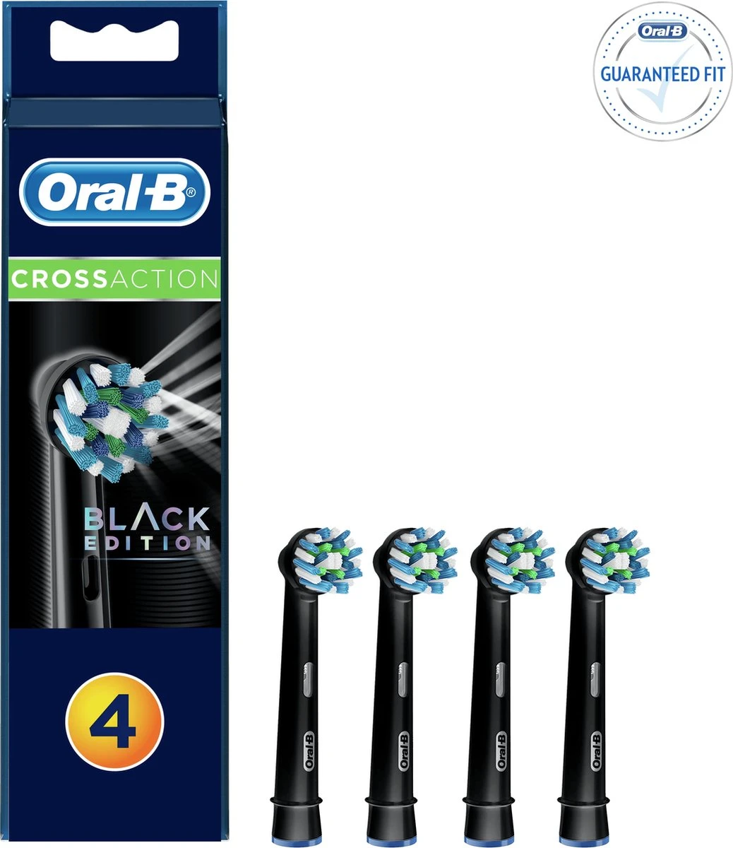 Oral B Oral-B CrossAction Zwart Opzetborstels - 4 Stuks 3 Oral B Oral-B CrossAction Zwart Opzetborstels - 4 Stuks