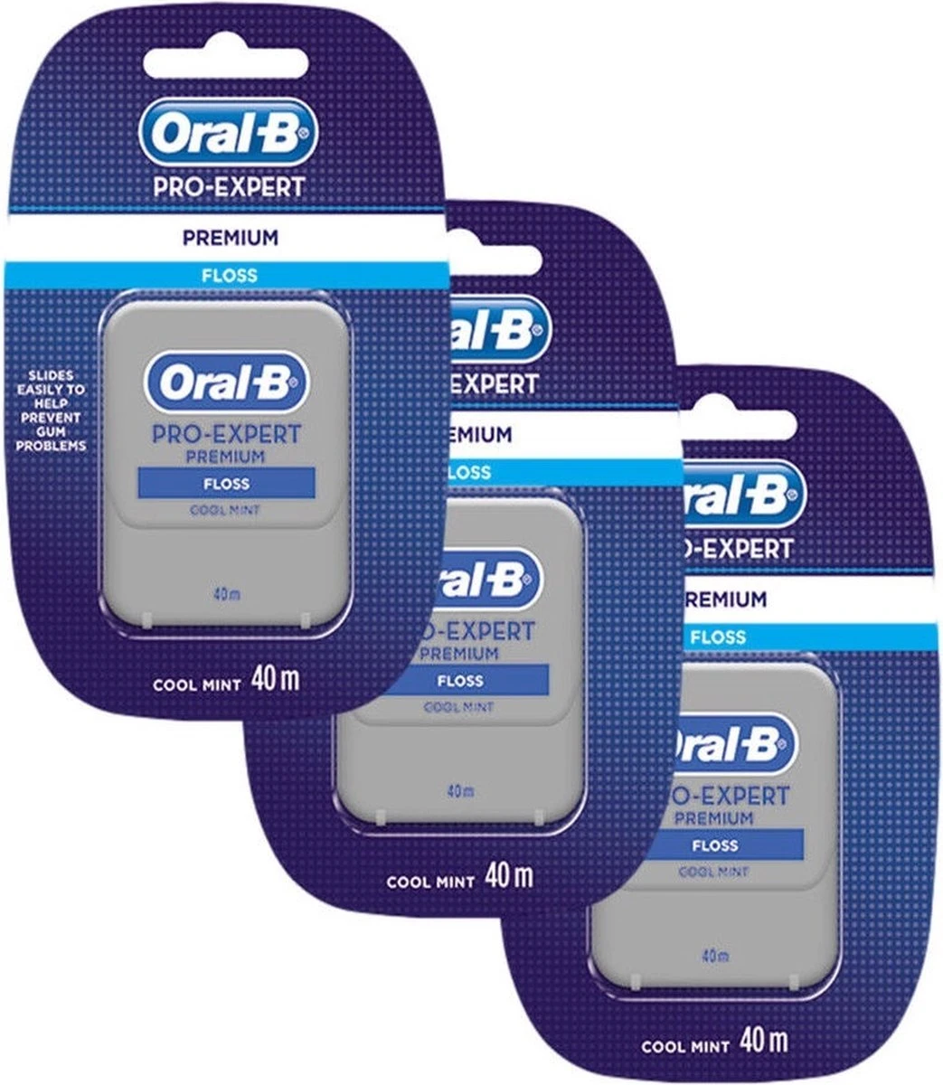 Oral B Oral-B Pro-Expert Premium Flosdraad - 3 X 40 M - Voordeelverpakking 3 Oral B Oral-B Pro-Expert Premium Flosdraad - 3 X 40 M - Voordeelverpakking