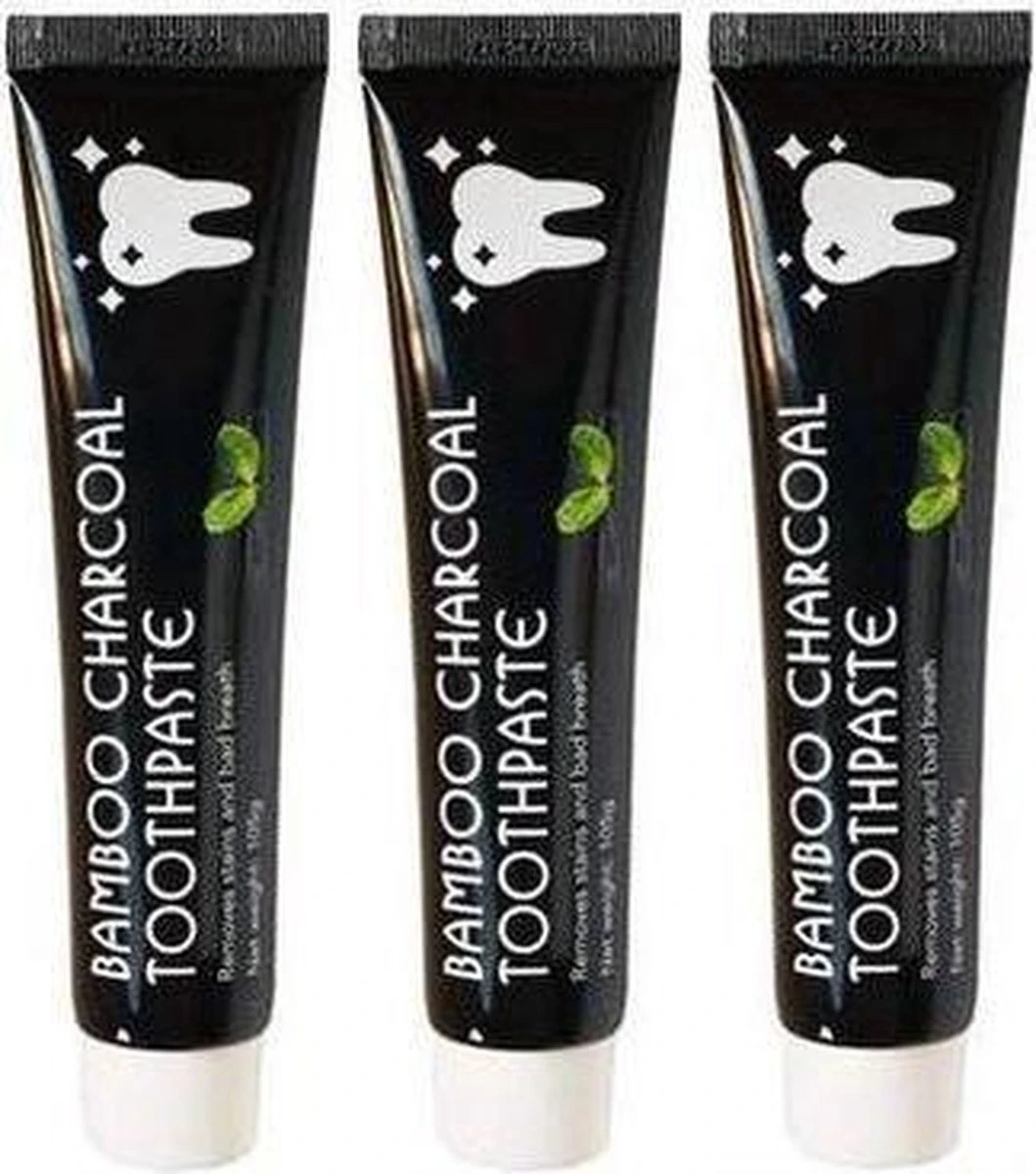 3x Houtskool Tandpasta 105g - BAMBOO Charcoal Toothpaste - Tandpasta - Voor Wittere Tanden - Tanden Bleken 3 3x Houtskool Tandpasta 105g - BAMBOO Charcoal Toothpaste - Tandpasta - Voor Wittere Tanden - Tanden Bleken
