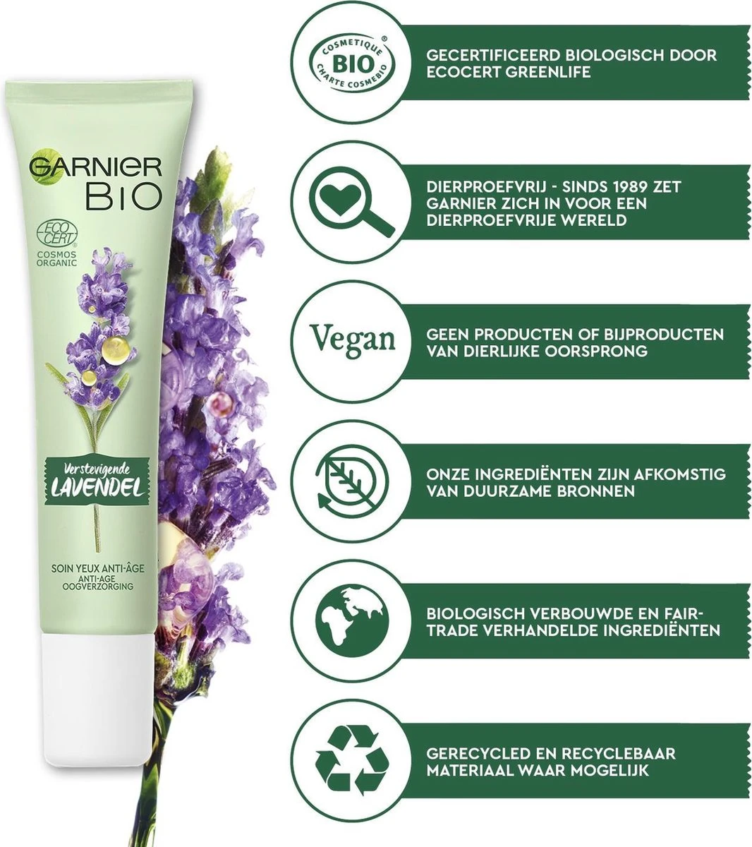 Garnier Bio Anti-age Oogcrème - 15 Ml - Alle Huidtypes - Revitaliserende Lavendel 9 Garnier Bio Anti-age Oogcrème - 15 Ml - Alle Huidtypes - Revitaliserende Lavendel - Afbeelding 7
