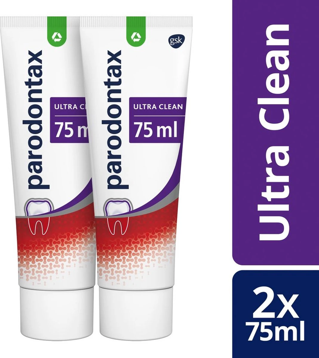 Parodontax Ultra Clean Dagelijkse Tandpasta Tegen Bloedend Tandvlees 2x75 Ml 3 Parodontax Ultra Clean Dagelijkse Tandpasta Tegen Bloedend Tandvlees 2x75 Ml