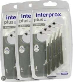 Interprox Plus X-Maxi - 4.5 Tot 9 Mm - Grijs 3 X 4 Stuks - Voordeelpakket