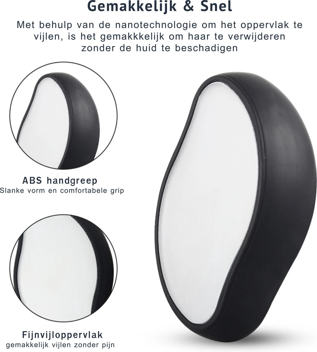 Merkloos Crystal Hair Removal Zwart - Crystal Hair Eraser - Epilator - Kristalpad - Ontharing - Pijnloos - Haarverwijderaar 7 Merkloos Crystal Hair Removal Zwart - Crystal Hair Eraser - Epilator - Kristalpad - Ontharing - Pijnloos - Haarverwijderaar - Afbeelding 5