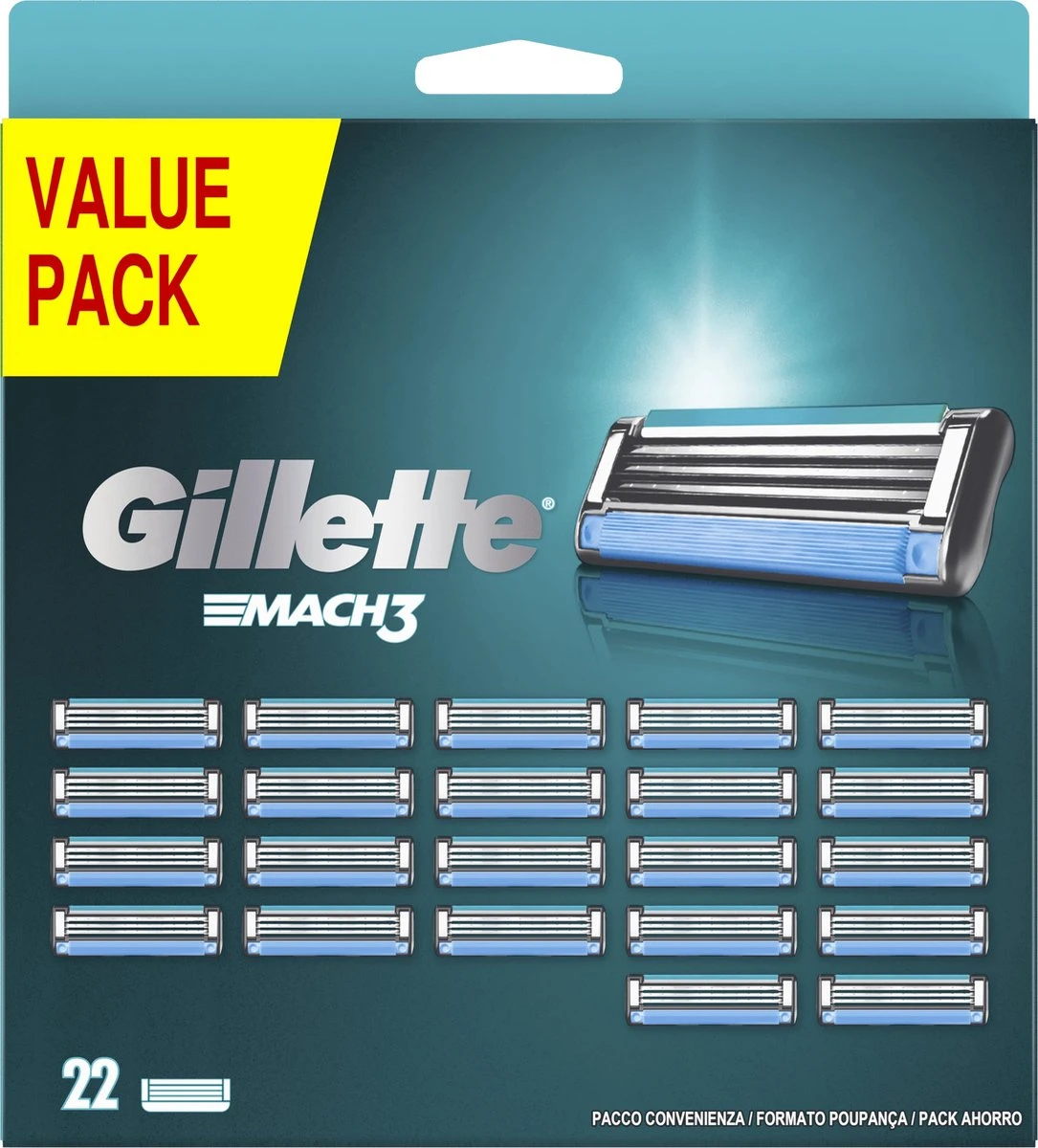Gillette® Gillette Mach3 Navulmesjes - 22 Stuks 3 Gillette® Gillette Mach3 Navulmesjes - 22 Stuks