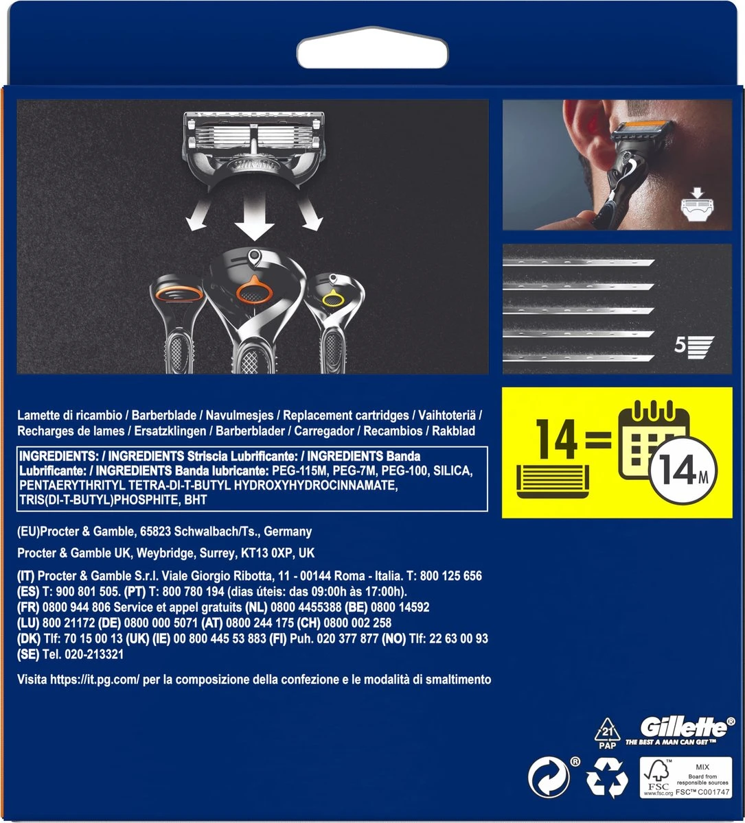 Gillette® Gillette ProGlide Navulmesjes - 14 Stuks 10 Gillette® Gillette ProGlide Navulmesjes - 14 Stuks - Afbeelding 8