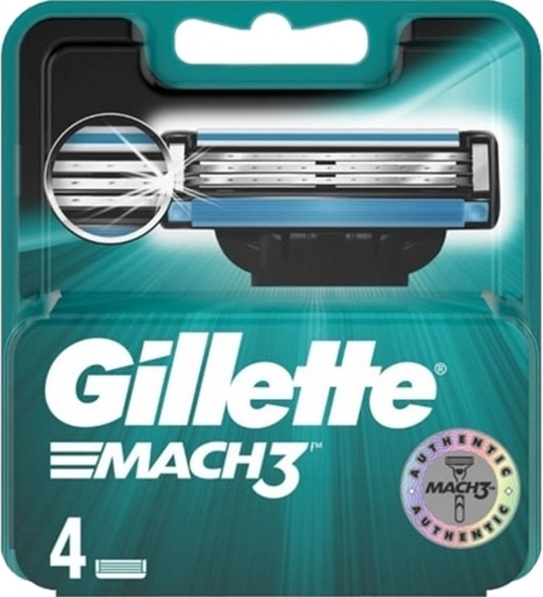 Gillette® Gillette Mach 3 Scheermesjes 4 Stuks 3 Gillette® Gillette Mach 3 Scheermesjes 4 Stuks