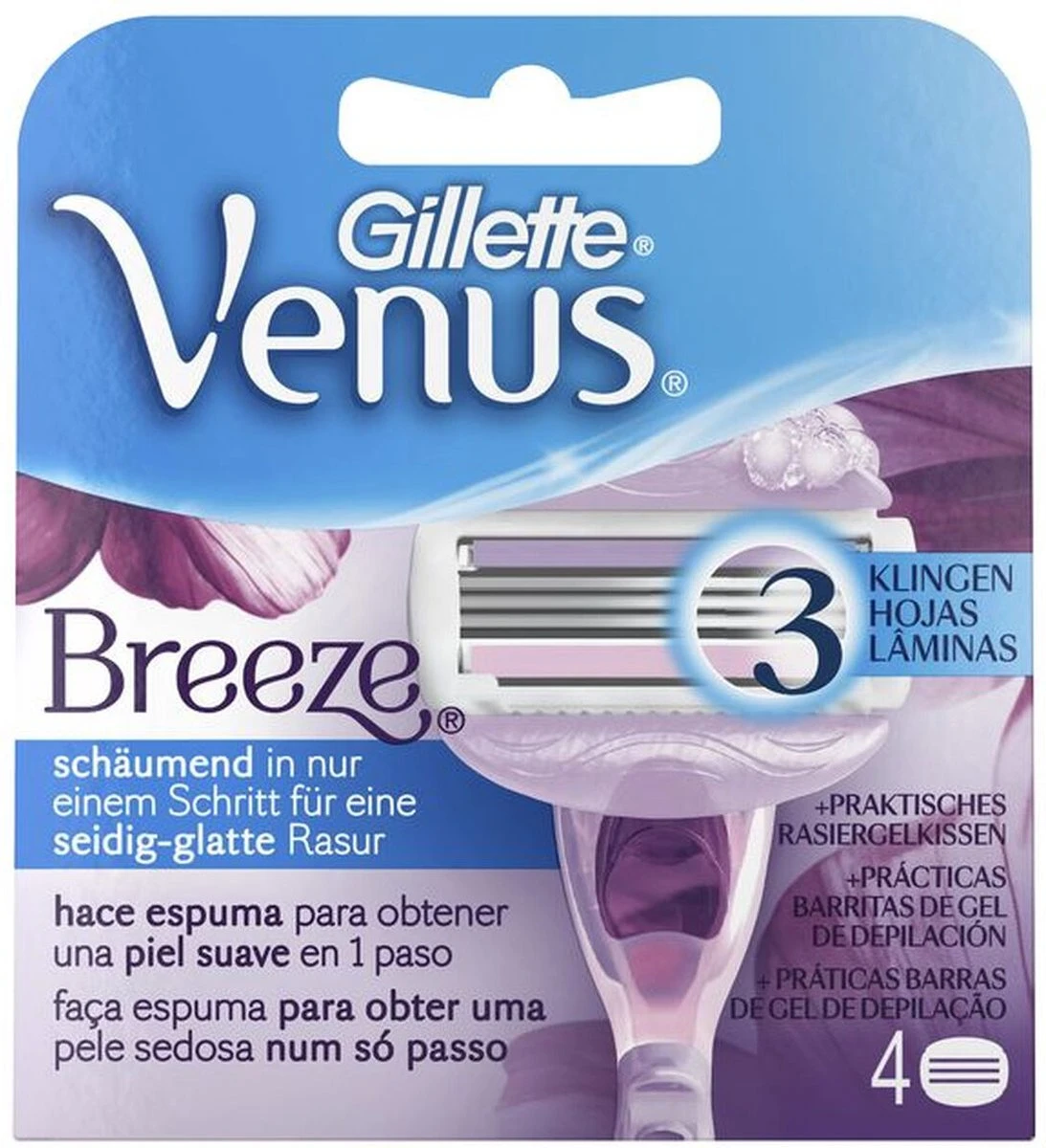 Gillette Venus Comfortglide Breeze Scheermesjes Voor Vrouwen - 4 Navulmesjes 14 Gillette Venus Comfortglide Breeze Scheermesjes Voor Vrouwen - 4 Navulmesjes - Afbeelding 12