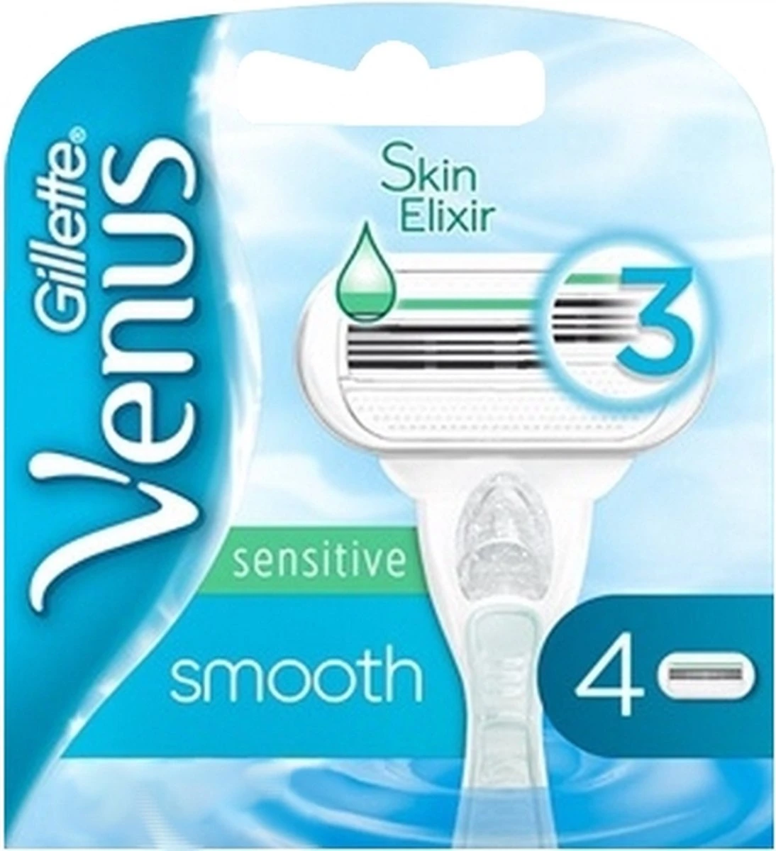 Gillette Venus Smooth Senstive Scheermesjes 4 Stuks 3 Gillette Venus Smooth Senstive Scheermesjes 4 Stuks