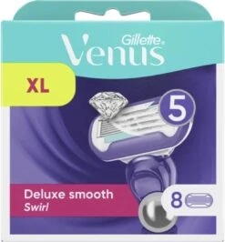Gillette Venus Deluxe Smooth Swirl Scheermesjes Voor Vrouwen - 8 Navulmesjes
