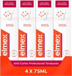 Elmex Anti Cariës Professional Tandpasta 4 X 75ml - Voordeelverpakking