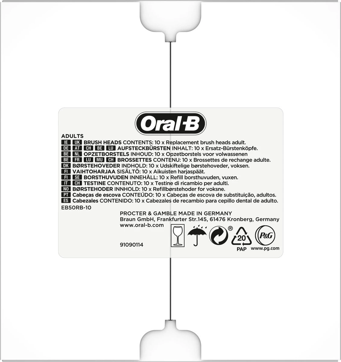 Oral B Oral-B CrossAction - Met CleanMaximiser-technologie - Opzetborstels - 10 Stuks - Brievenbusverpakking 10 Oral B Oral-B CrossAction - Met CleanMaximiser-technologie - Opzetborstels - 10 Stuks - Brievenbusverpakking - Afbeelding 8