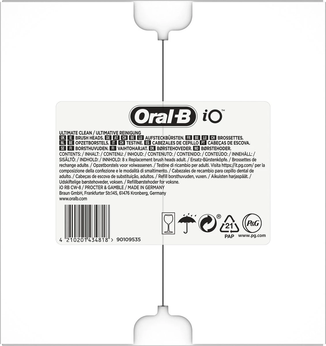 Oral B Oral-B IO Ultimate Clean - Opzetborstels Voor Tandenborstel - Verpakking Van 8 8 Oral B Oral-B IO Ultimate Clean - Opzetborstels Voor Tandenborstel - Verpakking Van 8 - Afbeelding 6