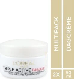 L'Oréal Paris Triple Active Dagcrème - 2 X 50 Ml - Voordeelverpakkking - Gecombineerde & Droge Huid 23 L'Oréal Paris Triple Active Dagcrème - 2 X 50 Ml - Voordeelverpakkking - Gecombineerde & Droge Huid -Gillette Winkel 1132x1200 1