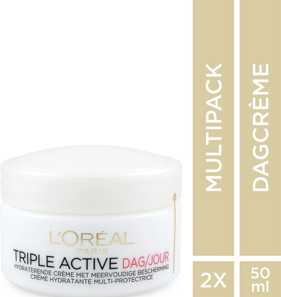L'Oréal Paris Triple Active Dagcrème - 2 X 50 Ml - Voordeelverpakkking - Gecombineerde & Droge Huid 9 L'Oréal Paris Triple Active Dagcrème - 2 X 50 Ml - Voordeelverpakkking - Gecombineerde & Droge Huid - Afbeelding 7