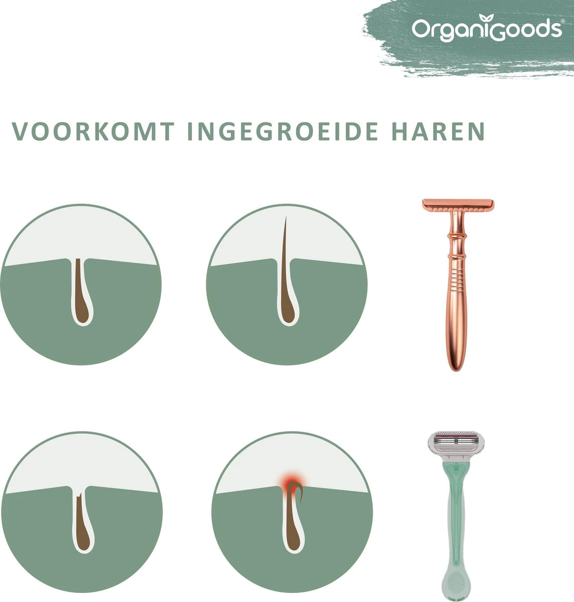 OrganiGoods Safety Razor + 20 Scheermesjes Blades - Safety Razor Voor Vrouwen - Rose Gold Goud Scheermes - Double Edge Single Blade - Veiligheidsscheermes - Duurzaam Scheermesje 14 OrganiGoods Safety Razor + 20 Scheermesjes Blades - Safety Razor Voor Vrouwen - Rose Gold Goud Scheermes - Double Edge Single Blade - Veiligheidsscheermes - Duurzaam Scheermesje - Afbeelding 12
