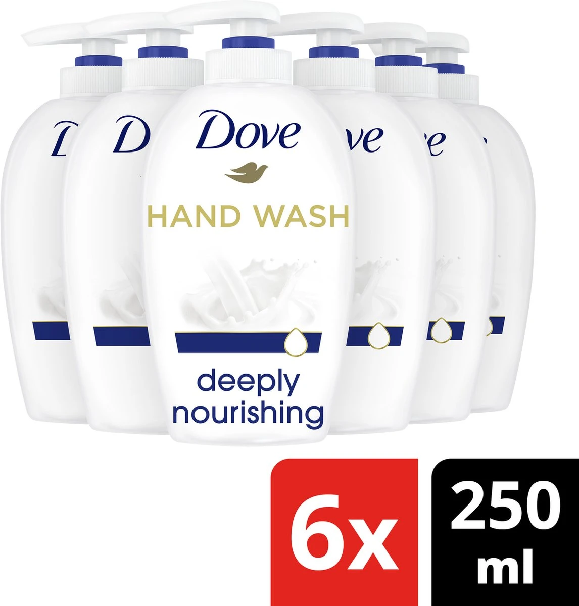 Dove Deeply Nourishing Verzorgende Handzeep - 6 X 250 Ml - Voordeelverpakking 3 Dove Deeply Nourishing Verzorgende Handzeep - 6 X 250 Ml - Voordeelverpakking