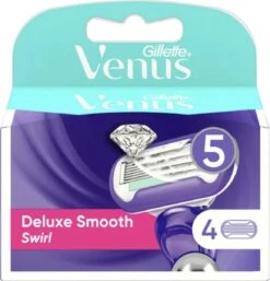 Gillette Deluxe Smooth Swirl Scheermesjes Voor Vrouwen - 4 Navulmesjes
