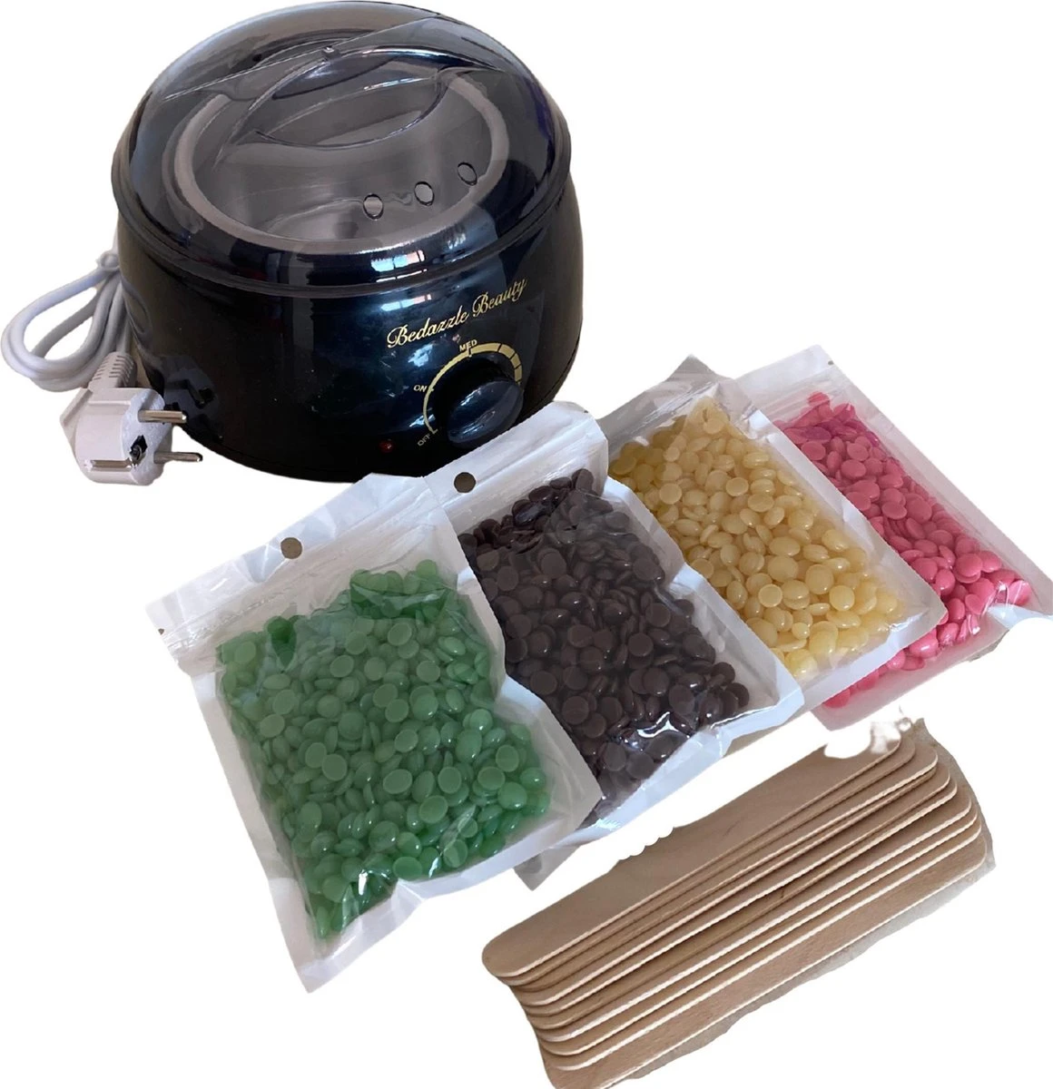 Wax Apparaat | Hars Set | Wax Apparaat | Ontharen | Ontharingsset | Incl. 4 X 100 Gram Waxing Beans En 10 Spatels | Incl. Gratis Wax Tutorial | Bedazzle Beauty | Zwart 3 Wax Apparaat | Hars Set | Wax Apparaat | Ontharen | Ontharingsset | Incl. 4 X 100 Gram Waxing Beans En 10 Spatels | Incl. Gratis Wax Tutorial | Bedazzle Beauty | Zwart