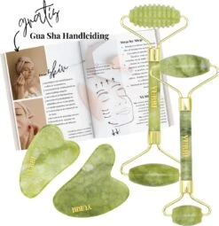 YUBBI™ Jade Gua Sha Set - Groene Jade Gezichtsroller - Schraper - Gezichtsverzorging - 4 Stuks - Inclusief Instructies -Gillette Winkel 1164x1200 6