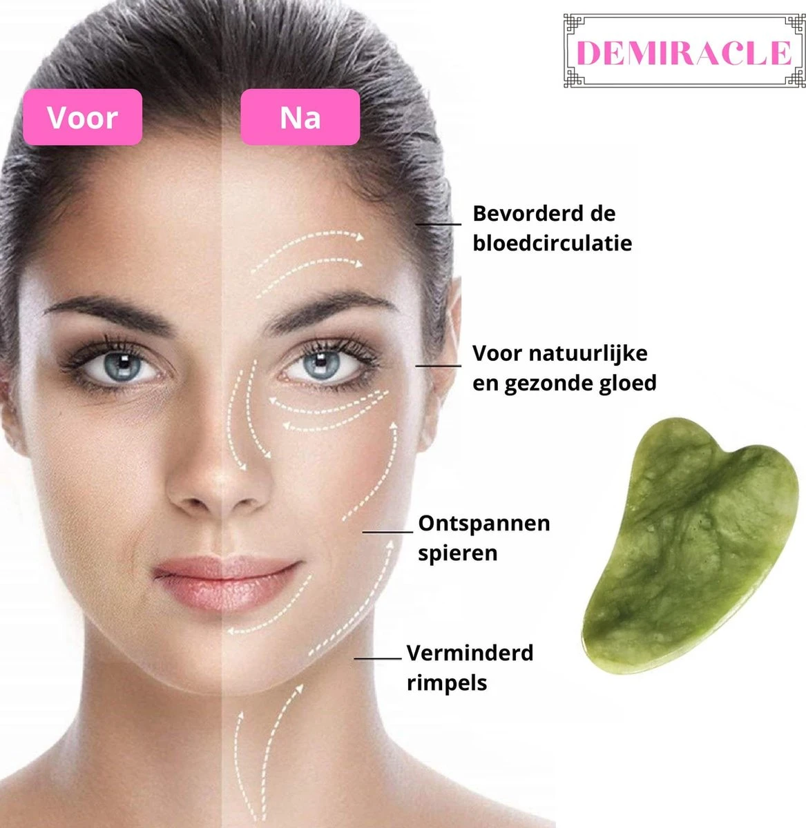 Demiracle Gua Sha Schraper – 2 Stuks – Gezichtsmassage – Massagetools – Massage - Ontspanning – Kwaliteit 5 Demiracle Gua Sha Schraper – 2 Stuks – Gezichtsmassage – Massagetools – Massage - Ontspanning – Kwaliteit - Afbeelding 3