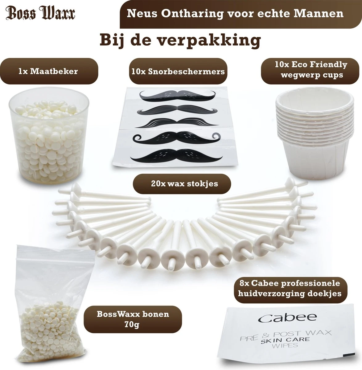 BossWax - Neusontharing Set - Nose Wax Kit - Neuswax - Ontharingswax - 7 Maanden Neusvrij - Speciaal Voor Mannen 4 BossWax - Neusontharing Set - Nose Wax Kit - Neuswax - Ontharingswax - 7 Maanden Neusvrij - Speciaal Voor Mannen - Afbeelding 2