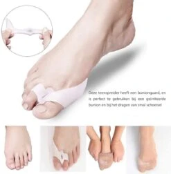 {Feetz} Hallux Valgus Bunion Protector & Corrector - SET VAN 8 STUKS – Voetverzorging & Teenspreider Teenspalk – Voorvoetzolen Siliconen Set Ter Correctie Van Tenenstand. Inclusief Teenband & Massagebal Voor Spierversterkende Oefeningen -Gillette Winkel 1178x1200 11