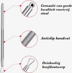 BenjaBeauty Bokkepootje Nagels - Schraper - Cuticle Pusher - Bokkenpootje Nagels - Cuticle Remover - Pedicure - Manicure -Gillette Winkel 1179x1200 12
