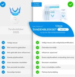 ISmile Professionele Tandenbleekset - Veilig Tanden Bleken - Zonder Peroxide - Witte Tanden - Teeth Whitening -Gillette Winkel 1180x1200
