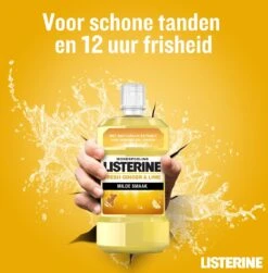 LISTERINE Fresh Ginger & Lime Mondwater, Met Gember- En Limoenextract, Mondspoeling Zonder Alcohol, Voor Een Frisse Adem, 3 X 500 Ml -Gillette Winkel 1181x1200 3