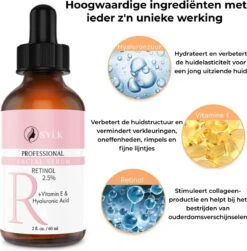 Sylk Actieve Retinol Serum & Hyaluronzuur Serum | Vitamine E | Gezichtsmasker | Anti Aging | Anti Rimpel | Gezicht Serum | Gezichtsverzorging | 60 Ml -Gillette Winkel 1182x1200 8
