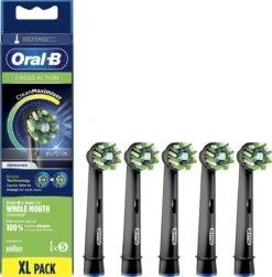 Oral B Oral-B CrossAction Opzetborstel Black Edition Met CleanMaximiser-technologie, Verpakking Van 5 Stuks -Gillette Winkel 1183x1200 1