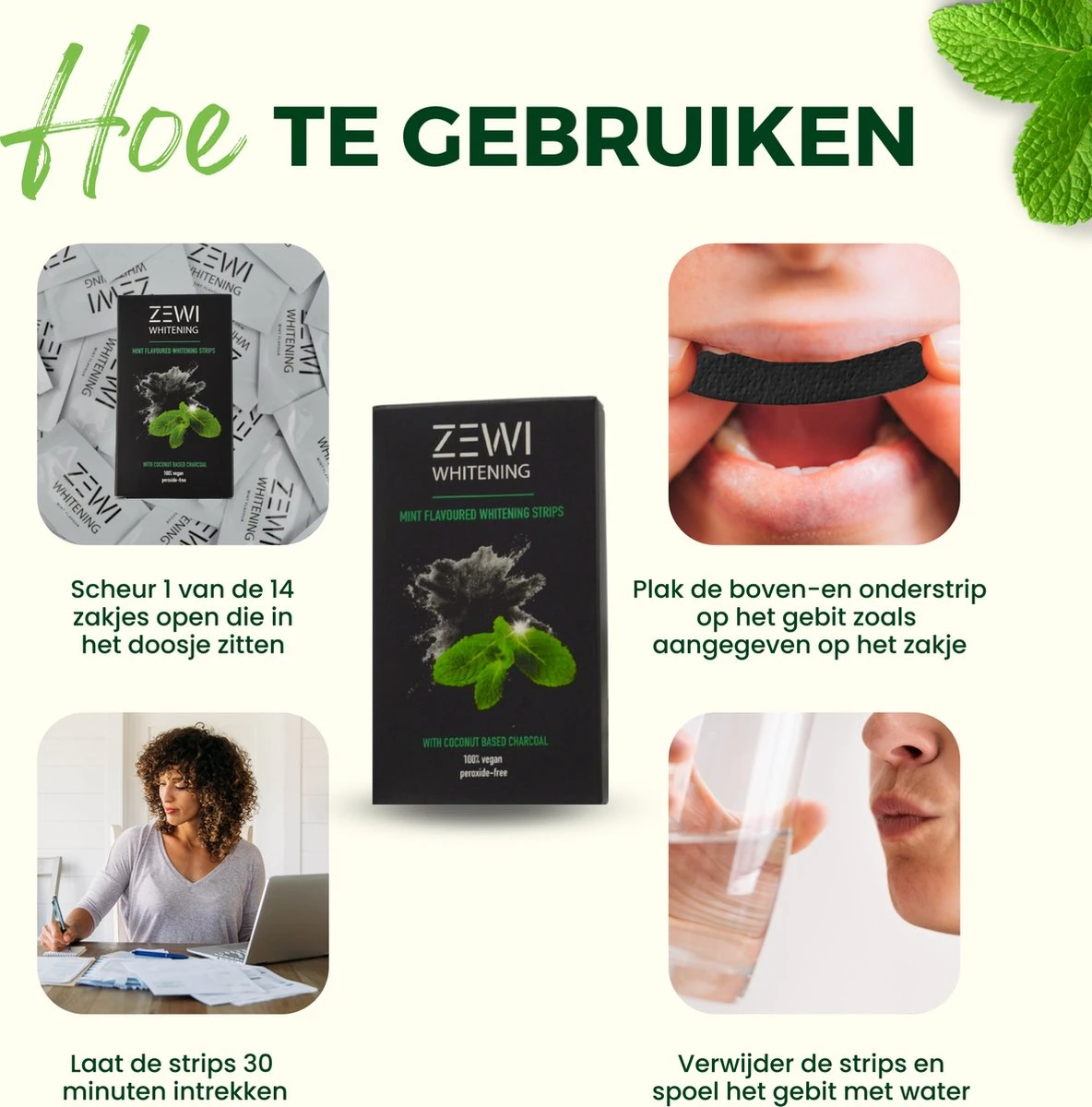 Zewi Professionele Tandenbleek Strips Tandenbleekset Whitening Strips Crest Whitestrips Teeth Kit Tanden Bleken Witte Tanden Zonder Peroxide - 28 Strips 7 Zewi Professionele Tandenbleek Strips Tandenbleekset Whitening Strips Crest Whitestrips Teeth Kit Tanden Bleken Witte Tanden Zonder Peroxide - 28 Strips - Afbeelding 5