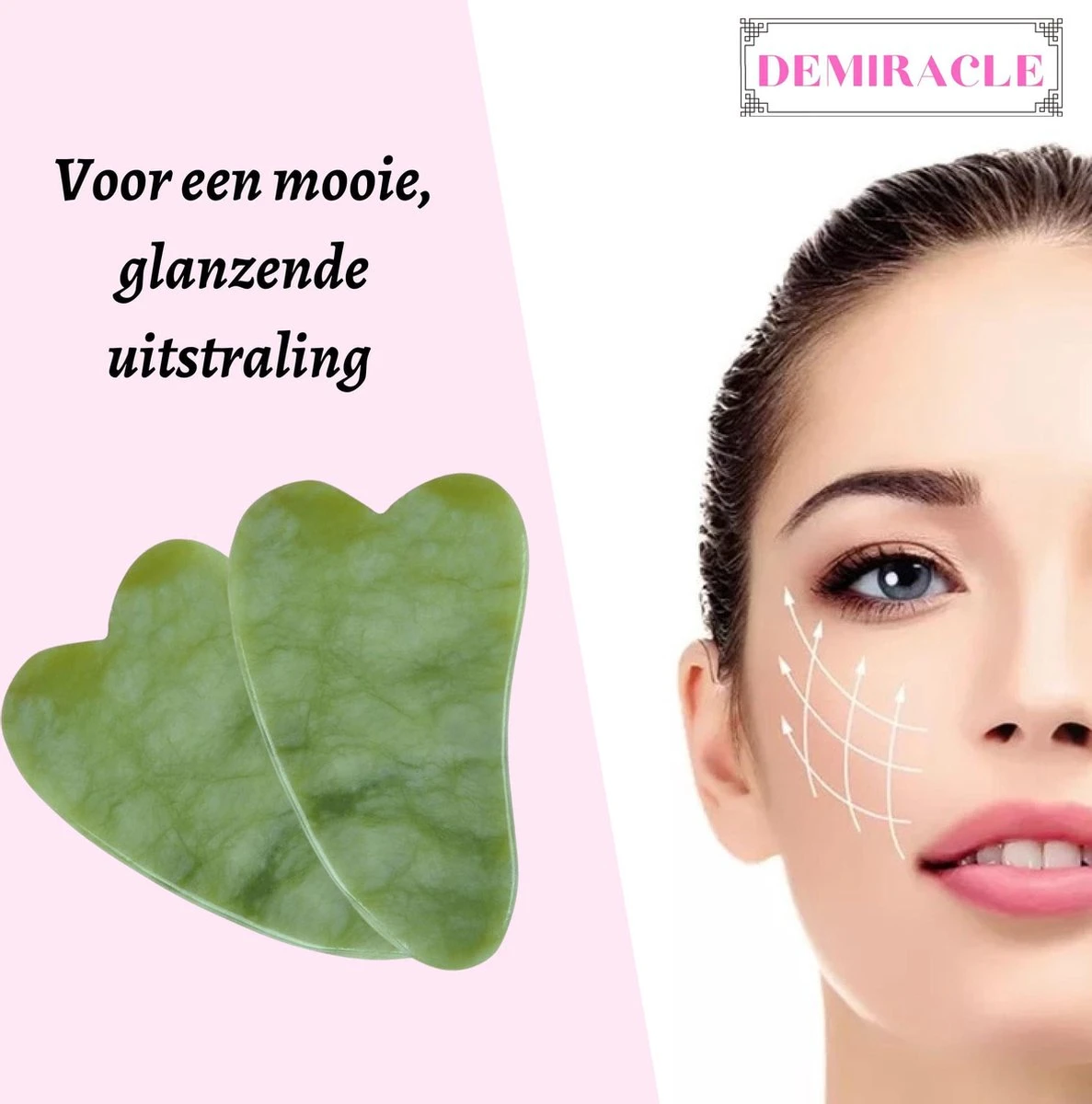 Demiracle Gua Sha Schraper – 2 Stuks – Gezichtsmassage – Massagetools – Massage - Ontspanning – Kwaliteit 4 Demiracle Gua Sha Schraper – 2 Stuks – Gezichtsmassage – Massagetools – Massage - Ontspanning – Kwaliteit - Afbeelding 2