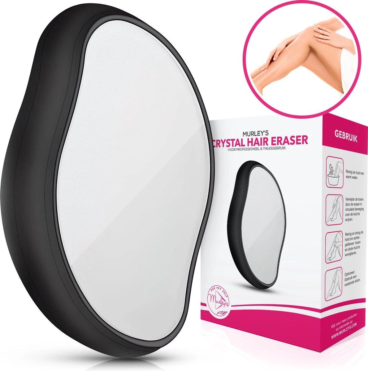 MURLEY’S Crystal Hair Removal - Krystal Remover - Haarverwijderaar - Epilator - Pijnloze En Veilige Ontharing ZWART 3 MURLEY’S Crystal Hair Removal - Krystal Remover - Haarverwijderaar - Epilator - Pijnloze En Veilige Ontharing ZWART