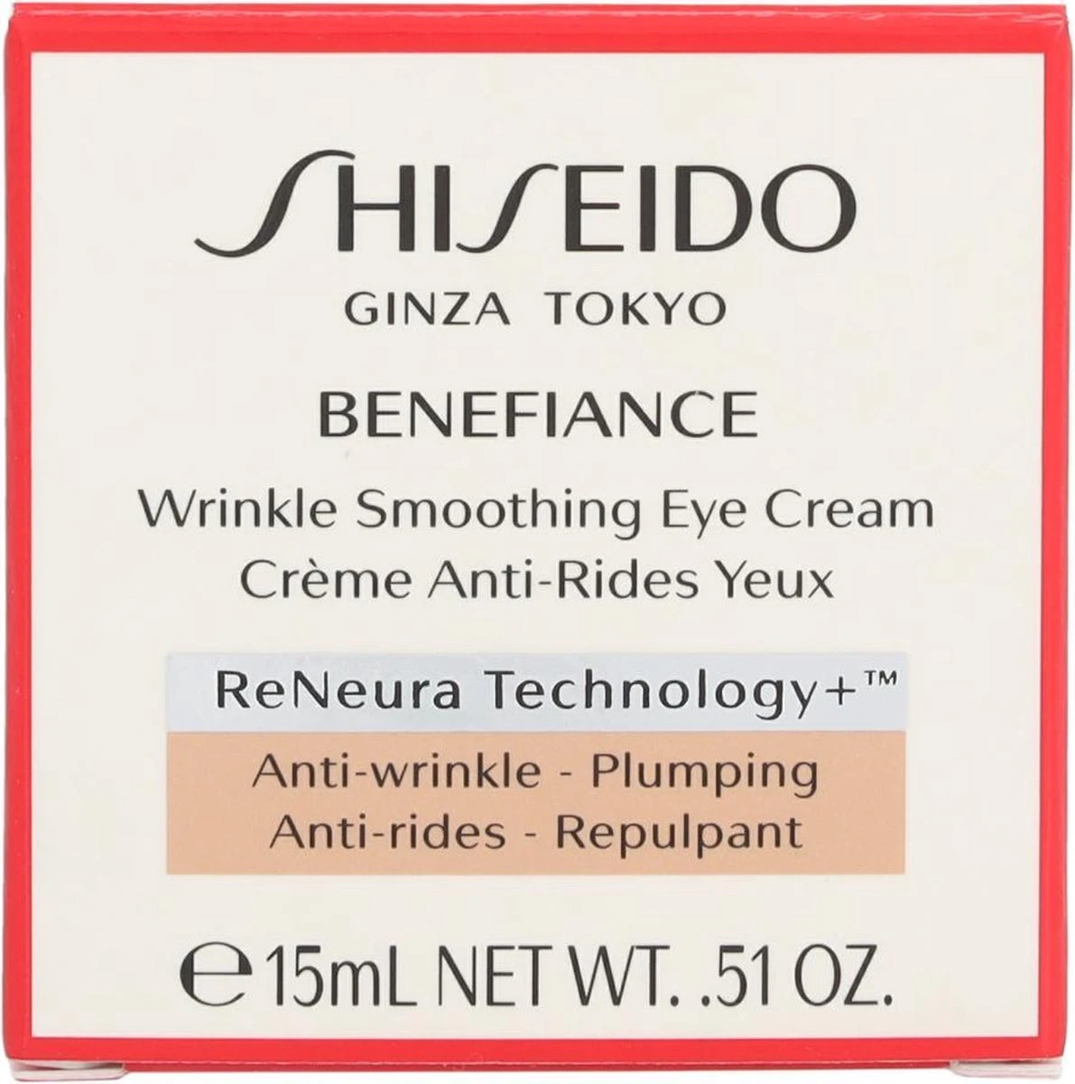 Shiseido Benefiance Wrinkle Smoothing Eye Cream Oogcrème - 15 Ml 4 Shiseido Benefiance Wrinkle Smoothing Eye Cream Oogcrème - 15 Ml - Afbeelding 2