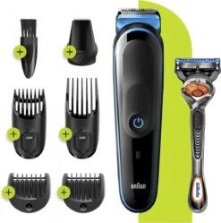 Braun MGK5245 7-in-1 Trimmer Baardtrimmer Voor Mannen - Gezichts- En Haartrimmer - Zwart/Blauw -Gillette Winkel 1191x1200 23