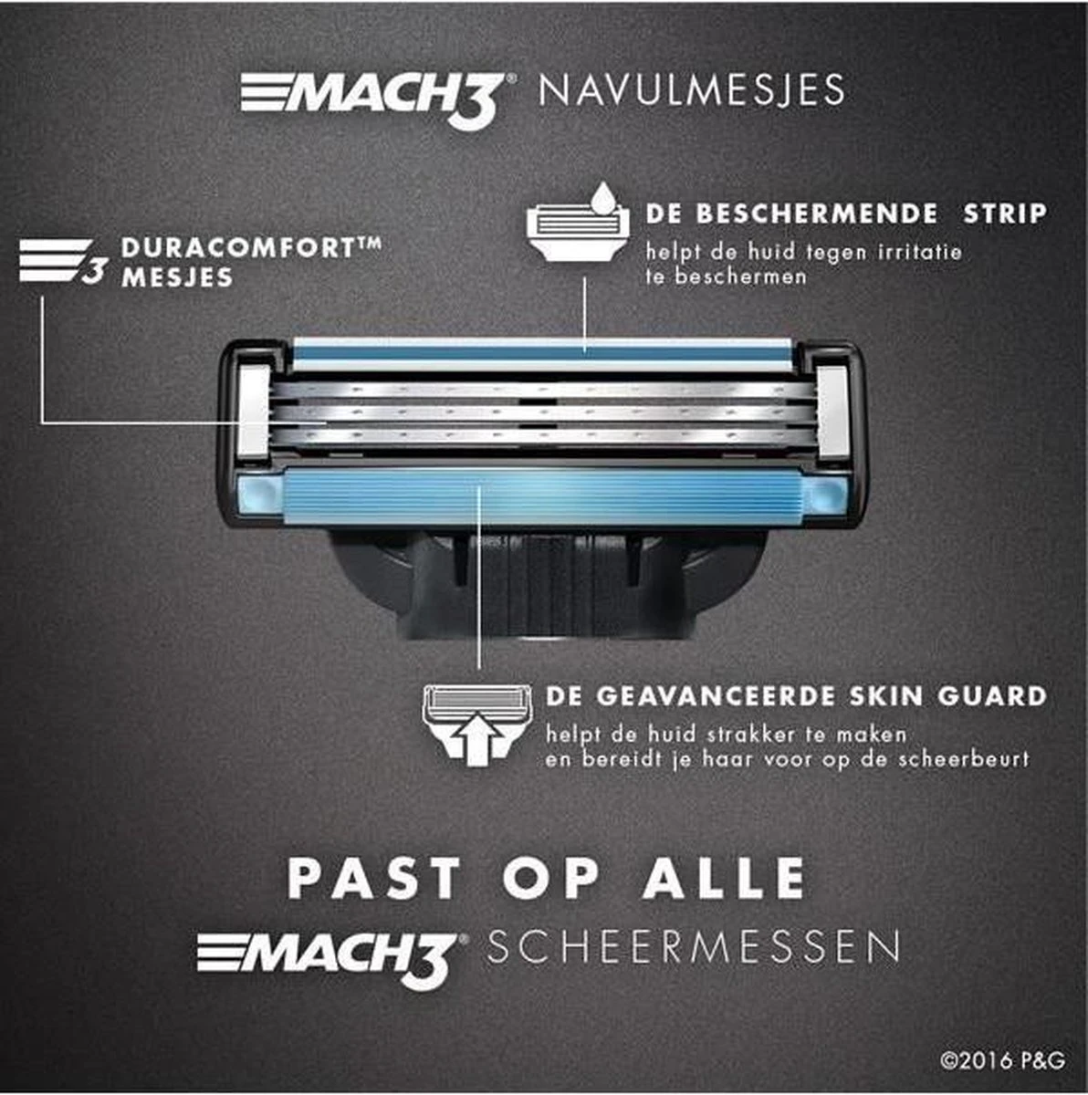 Gillette® Gillette Mach 3 Scheermesjes 4 Stuks 7 Gillette® Gillette Mach 3 Scheermesjes 4 Stuks - Afbeelding 5