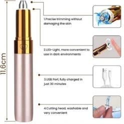 Draagbare Wenkbrauw Epilator - Haar Remover Pen - USB Trimmer -Gillette Winkel 1197x1200 31