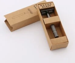 Safety Razor Scheermes + 20 Scheermesjes - Aluminium - Antraciet - Double Blade -Gillette Winkel 1200x1013 5