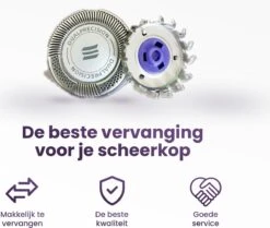 3 Scheerkoppen Geschikt Voor Philips HQ8/50 – Scheerkoppen Set – Scheer Opzetkoppen – Voor Phillips HQ8 - Shaving Blades – 3 Stuks -Gillette Winkel 1200x1017 8