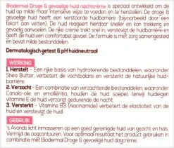 Biodermal Nachtcrème Droge & Gevoelige Huid - Hydrateert En Herstelt - 50ml -Gillette Winkel 1200x1026 3