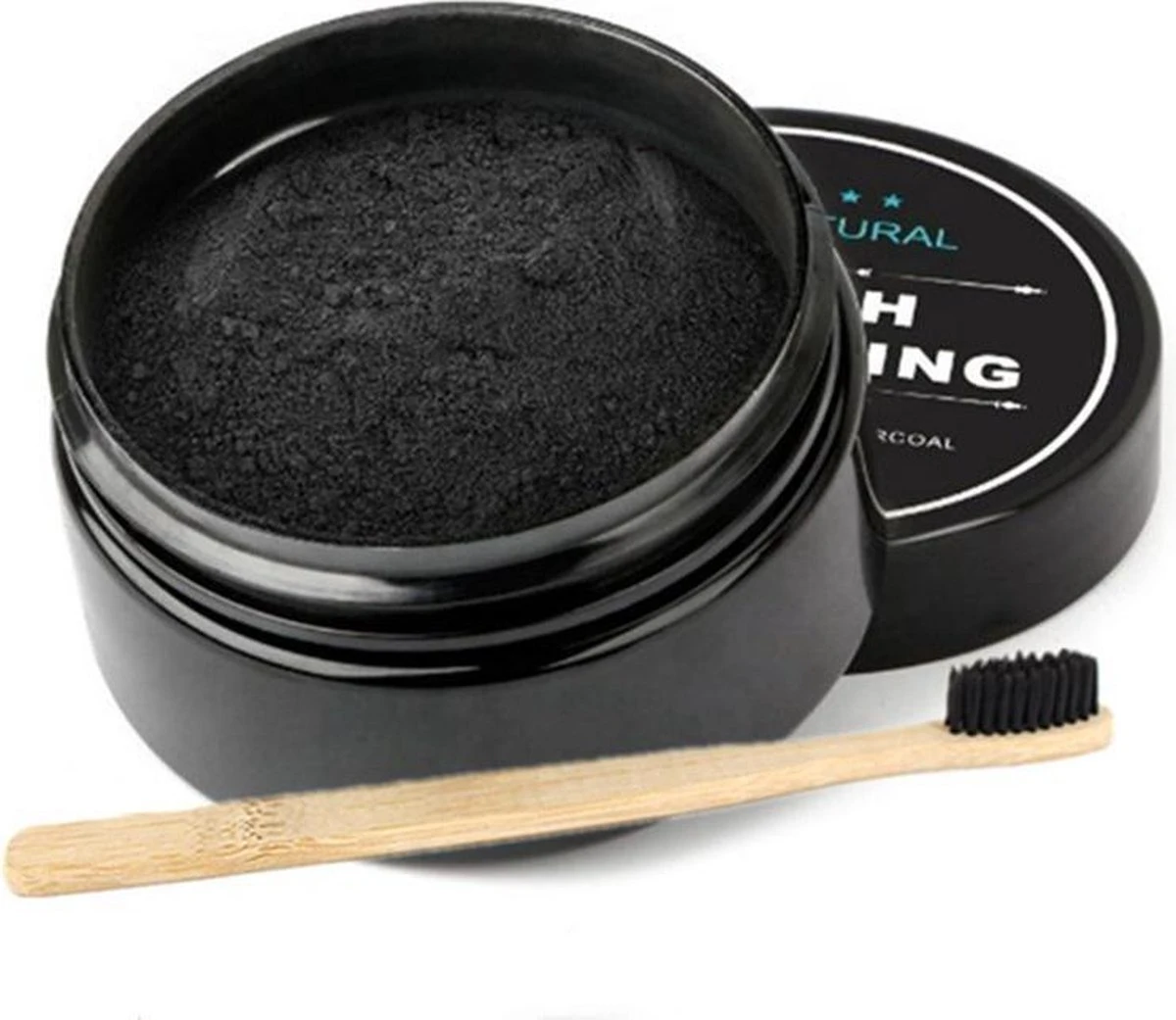 Merkloos Natural Teeth Whitening - Activated Organic Charcoal 30g/ Tanden Bleken /100% Natuurlijk Poeder / 3 Merkloos Natural Teeth Whitening - Activated Organic Charcoal 30g/ Tanden Bleken /100% Natuurlijk Poeder /