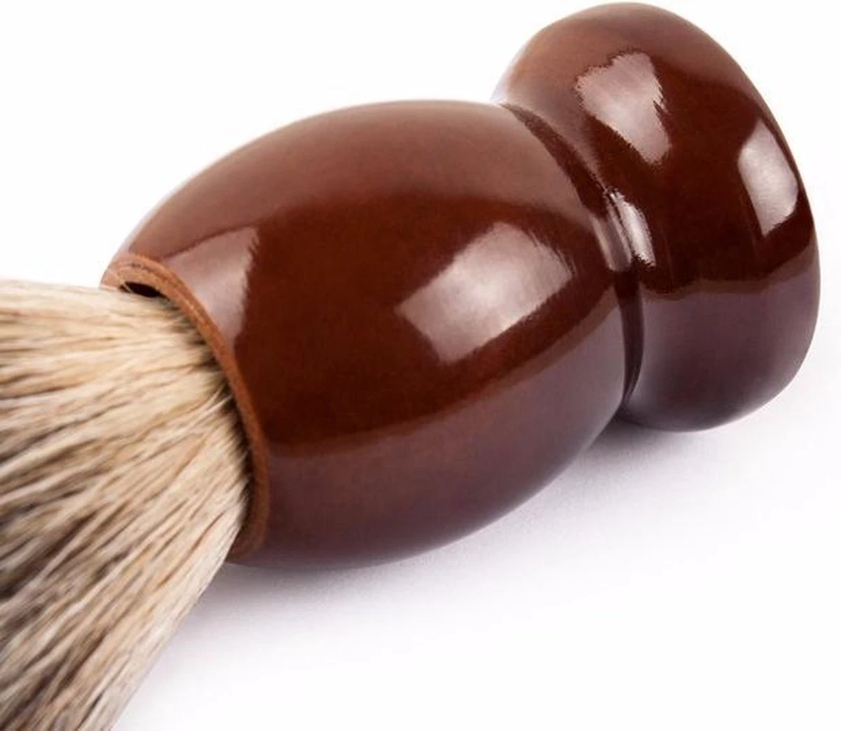 SIMIA™ Duurzaam Premium Scheerkwast - 100% Natuurlijk Haar - Zacht En Soepel - Optimale Verdeling Scheerschuim - Bruin 4 SIMIA™ Duurzaam Premium Scheerkwast - 100% Natuurlijk Haar - Zacht En Soepel - Optimale Verdeling Scheerschuim - Bruin - Afbeelding 2