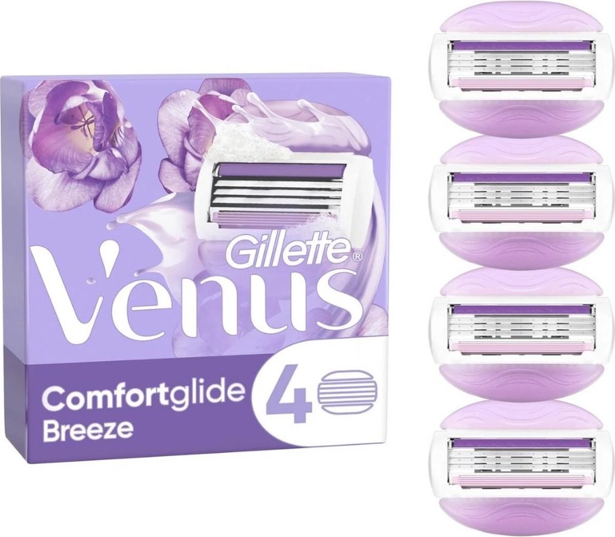 Gillette Venus Comfortglide Breeze Scheermesjes Voor Vrouwen - 4 Navulmesjes 13 Gillette Venus Comfortglide Breeze Scheermesjes Voor Vrouwen - 4 Navulmesjes - Afbeelding 11